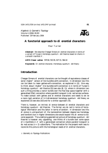 T A G A functorial approach to dierential characters