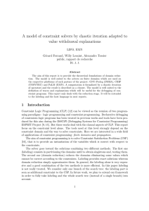 A model of constraint solvers by chaotic iteration adapted to G´