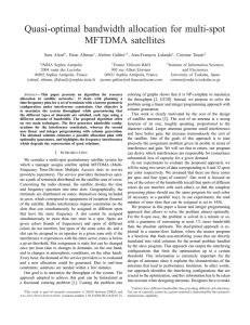 Quasi-optimal bandwidth allocation for multi-spot MFTDMA satellites Sara Alouf , Eitan Altman