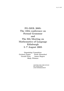 FG-MOL 2005: The 10th conference on Formal Grammar and