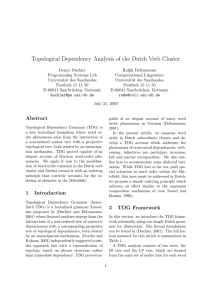 Topological Dependency Analysis of the Dutch Verb Cluster