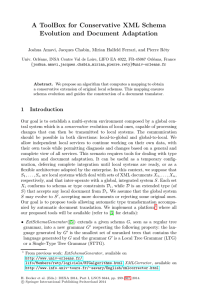 A ToolBox for Conservative XML Schema Evolution and Document Adaptation ety