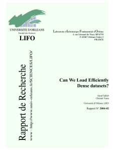 Can We Load Efficiently Dense datasets? Rapport N 2004-02