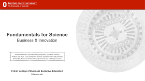 Fundamentals for Science Business &amp; Innovation