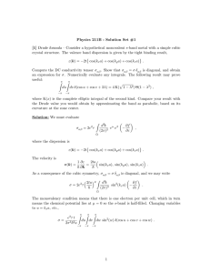 Physics 211B : Solution Set #1