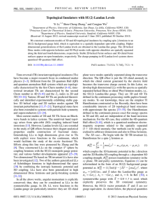 Topological Insulators with SU(2) Landau Levels Yi Li, Shou-Cheng Zhang, and Congjun Wu