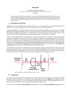 Holography Angel Eduardo Rodríguez Fernández