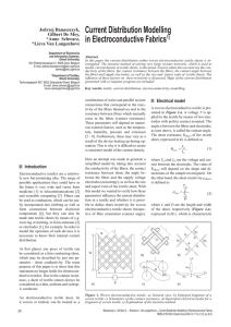 Current Distribution Modelling in Electroconductive Fabrics 1) n