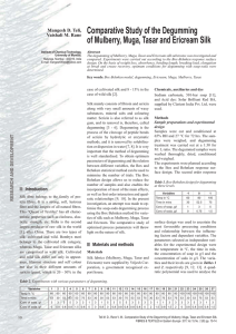 Comparative Study of the Degumming Mangesh D. Teli, Vaishali M. Rane