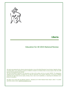 Liberia    Education for All 2015 National Review 