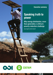 Speaking truth to power Why energy distribution, more than generation, is Africa’s