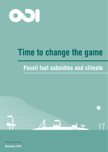 Time to change the game Fossil fuel subsidies and climate November 2013