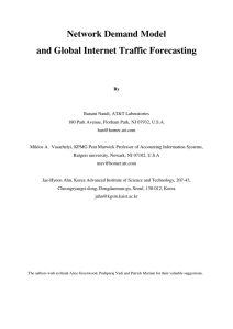 Network Demand Model and Global Internet Traffic Forecasting