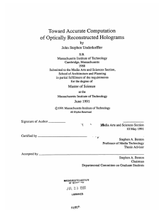 Toward Accurate  Computation of Optically  Reconstructed Holograms by