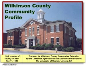 Wilkinson County Community Profile