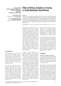 Effect of UV/H O Oxidation on Fouling in Textile Wastewater Nanofiltration