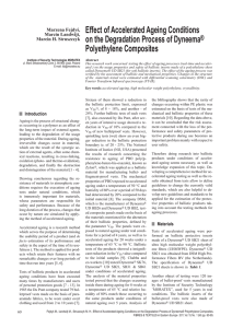 Effect of Accelerated Ageing Conditions on the Degradation Process of Dyneema