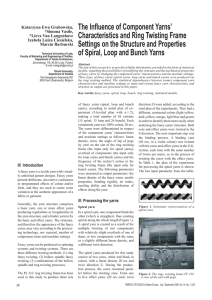 The Influence of Component Yarns’ Characteristics and Ring Twisting Frame
