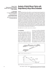 Analysis of Hybrid Woven Fabrics with Shape Memory Alloys Wires Embedded Simona Vasile,