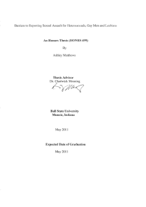 Barriers to  Reporting Sexual  Assault for  Heterosexuals By