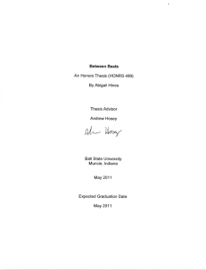 Between Beats An  Honors Thesis (HONRS 499) By Abigail  Hines