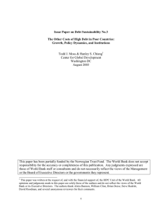 Issue Paper on Debt Sustainability No.3 Growth, Policy Dynamics, and Institutions