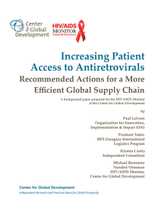 Increasing Patient Access to Antiretrovirals Recommended Actions for a More
