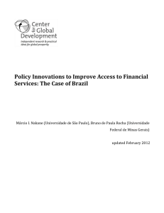 Policy Innovations to Improve Access to Financial