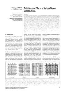 Ballistic-proof Effects of Various Woven Constructions Cheng-Kun Chu ,