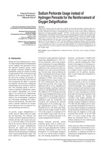 Sodium Perborate Usage instead of Hydrogen Peroxide for the Reinforcement of