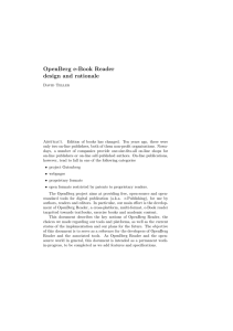 OpenBerg e-Book Reader design and rationale