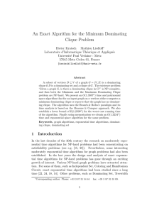 An Exact Algorithm for the Minimum Dominating Clique Problem