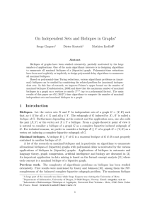 On Independent Sets and Bicliques in Graphs ∗ Serge Gaspers Dieter Kratsch