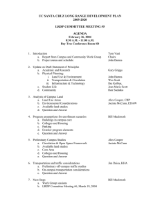 UC SANTA CRUZ LONG RANGE DEVELOPMENT PLAN 2005-2020 LRDP COMMITTEE MEETING #5 AGENDA