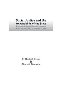 Social Justice and the  &amp; responsibility of the State