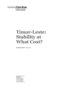 Timor-Leste: Stability at What Cost?