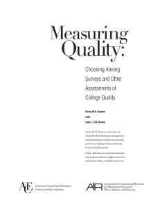 Quality: Measuring Choosing Among Surveys and Other