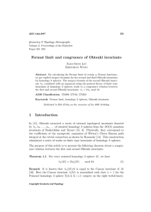 Fermat limit and congruence of Ohtsuki invariants Geometry &amp; Topology Monographs