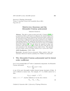 Geometry &amp; Topology Monographs