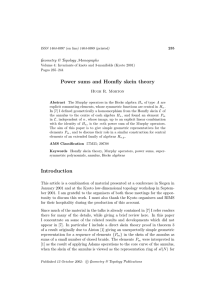 Power sums and Homfly skein theory Geometry &amp; Topology Monographs