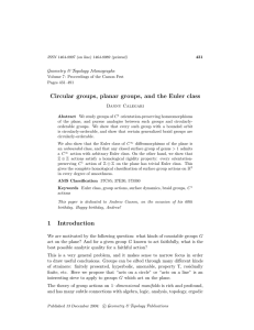 Circular groups, planar groups, and the Euler class Danny Calegari