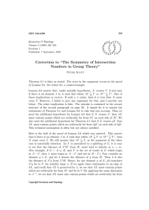 Correction to “The Symmetry of Intersection Numbers in Group Theory”