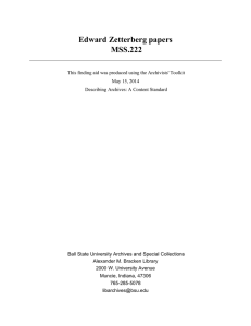 Edward Zetterberg papers MSS.222