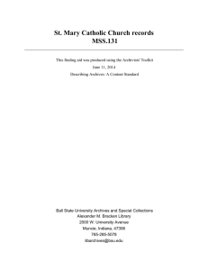St. Mary Catholic Church records MSS.131