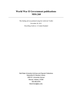 World War II Government publications MSS.268