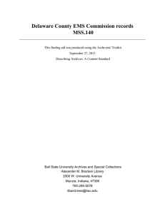 Delaware County EMS Commission records MSS.140