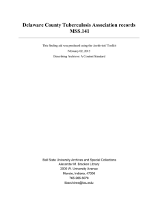 Delaware County Tuberculosis Association records MSS.141