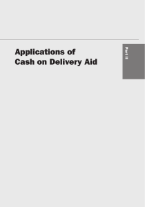 Applications of Cash on Delivery Aid P a
