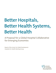 Better Hospitals, Better Health Systems, Better Health