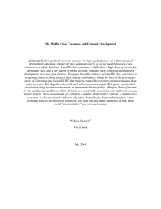 The Middle Class Consensus and Economic Development Abstract: